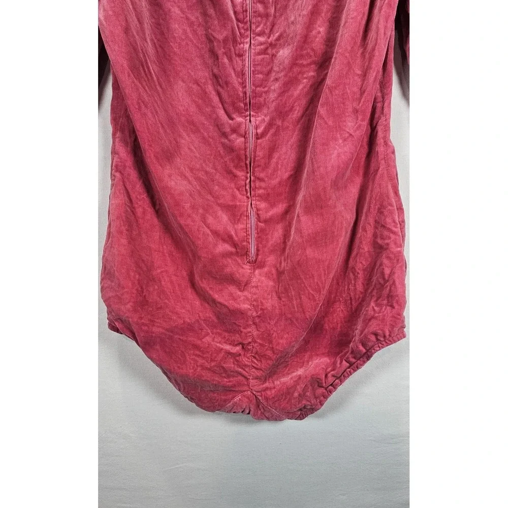 Vintage Pink Crushed Velvet Dance‎ Leotard 3/4 Sleeve Recital